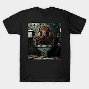 watercolor groundhog toilet time T-Shirt